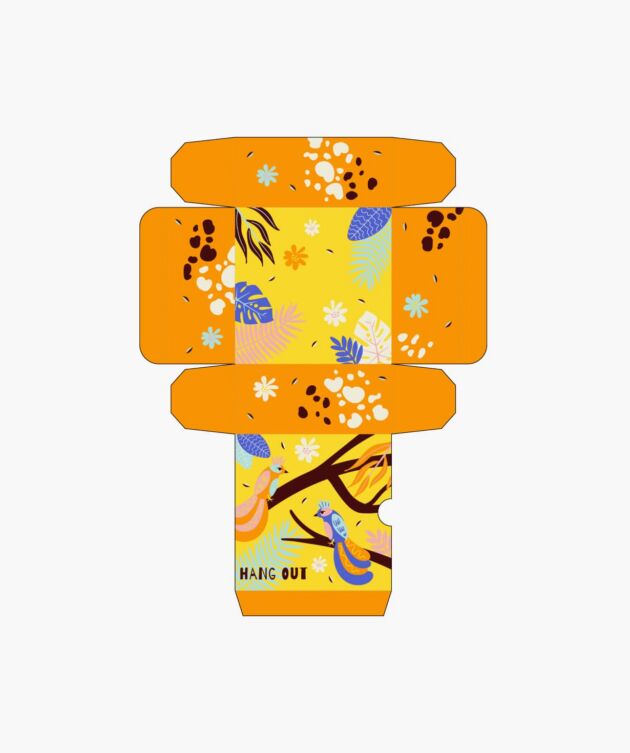 Jungle birds foldable gift box